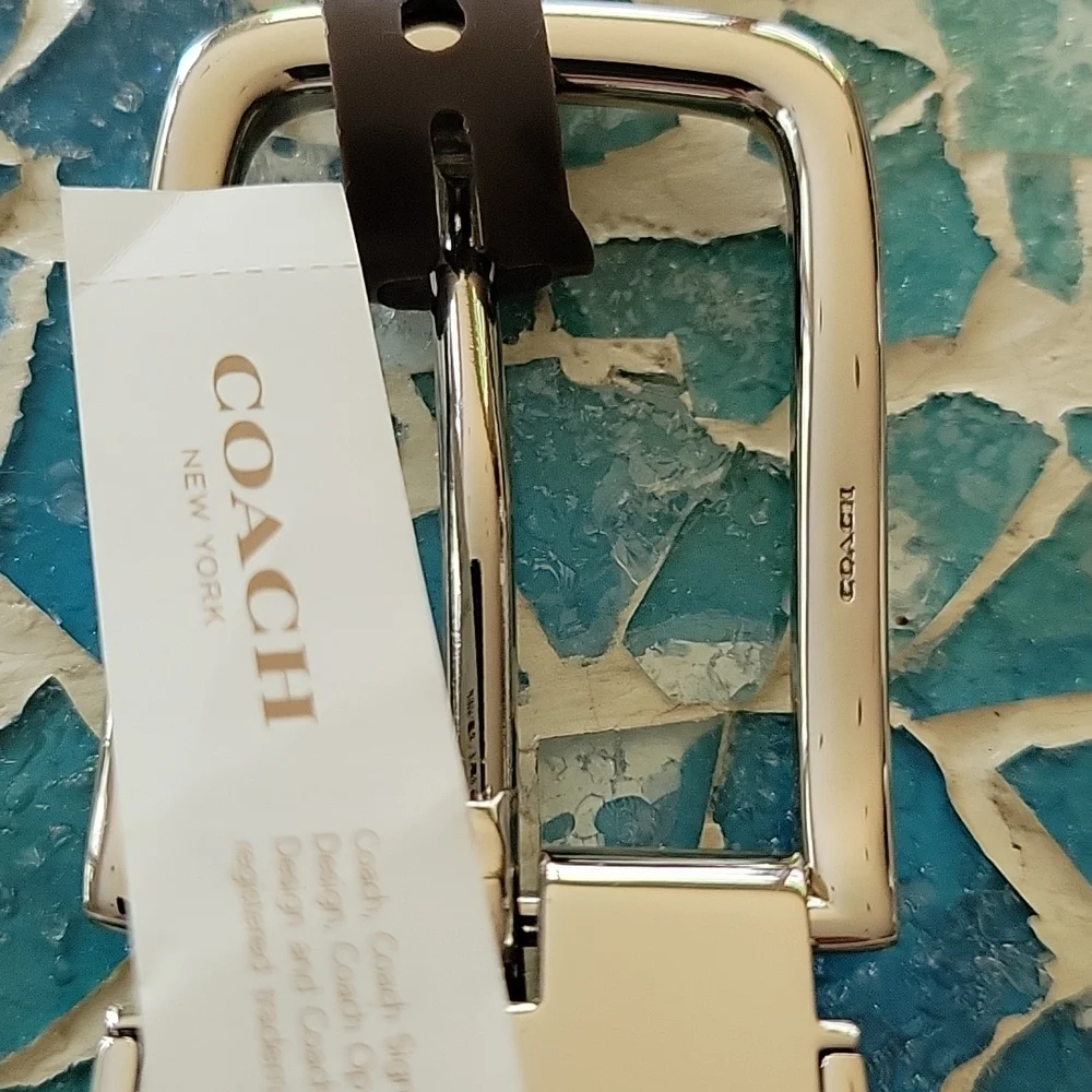 Coach Leather Harness Signature Reversible Cut To Size Belt